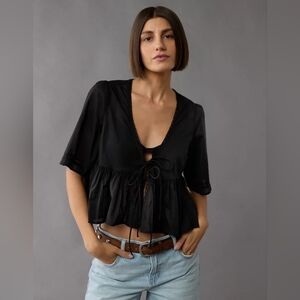 American Eagle Outfitters Black Blouse